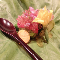 にくの匠 三芳 - みすじ、とうがん、アスパラ、土佐酢ジュレ