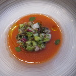 サラマンジェ ド ヨシノ - ガスパチョ　佐島のサザエ＆野菜入り