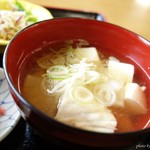 活魚ニューこのり - 2016年5月　春の旬天丼についてくる味噌汁