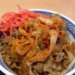 吉野家 - 牛丼ツユダクとキムチ