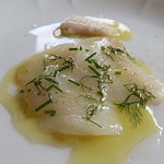 ラ クチーナ ヴェンティトレ - 前菜1皿目　活〆マツカワガレイのカルパッチョ