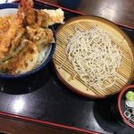 Tendon Tenya - オールスター天丼小そばセット