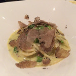 エノテカ・ラ・リコルマ - 有機アスパラのカルボナーラ