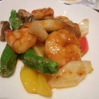 中国料理 桃李 - 海老の四川風炒め
