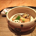 御料理 堀川 - 天神祭も近いので太鼓の器♡鮎も骨は煎餅で美味しい♡