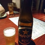 笑庵 - 黒ラベルビン→生ビールのプレミアドライと生のスーパードライもありますよ。