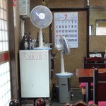 かどや - 右の扇風機の台は石油ストーブ(@_@)