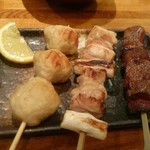 串もん利げん - 串：つくね、ねぎま、レバー