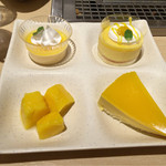 マンゴーとオレンジのデザート