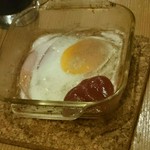 千匹屋 立ち飲み屋 - ハムエッグ