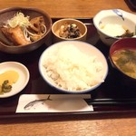 元和 - 鯖と厚揚げの煮魚定食（2016.Jul)