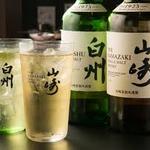 味処　八右衛門 - ジャパニーズウイスキ－山崎、白州、知多　各種取り揃えてます。