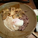 踊るうどん - 肉まいたけ天温玉 生じょうゆ