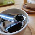 豆乳とおまめのカフェ　まめ家 - 黒豆茶（黒豆が甘くて美味しい）