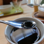 豆乳とおまめのカフェ　まめ家 - 黒豆茶（黒豆が甘くて美味しい）