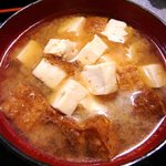 焼鳥 深川 - 焼鳥 深川 ＠茅場町 具沢山の味噌汁