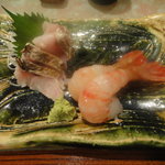 すし喜八 - のど黒　特大牡丹海老