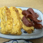 ふみや食堂 - 卵焼きとウインナー