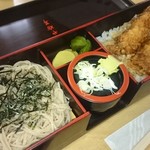 やぶ昇 - ざるそばと天丼のセット（税込900円）（2016.7）