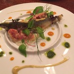 ラトリエ・ド・ギニョール・エ・マデロン - (2016・7・4)ディナー　鮎のコンフィ・イチジクとカニュベルセル
      