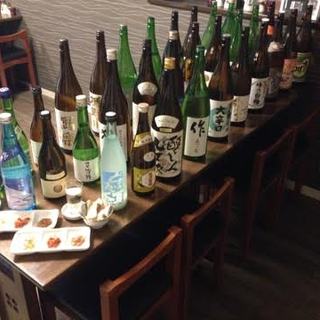 日本酒友の会コース 獺祭や七賢 黒龍含む25種の飲み放題に刺身３種や牡蠣釜飯等 税込4500円 貸切は10名様から 魚匠屋 飯田橋本店 九段下 居酒屋 食べログ