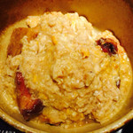 焼き鳥 陀らく - 白レバーの親子丼