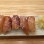 魚のおいしさを伝道する店 春代 - 島寿司（活〆イサキ）