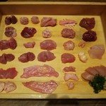 熊の焼鳥106 - 鶏刺し２５種盛り