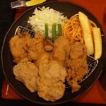 ふじやからあげ - 唐揚げ（にんにく２・和風４・大・アップ）