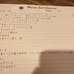 イルモンドピッコロ - 2016年6月　夜メニュー