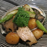 寛幸 - 28年7月　勝浦鮑・新じゃが芋・アスパラ　白ワイン