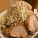 自家製ラーメン大者 - 汁なし大盛+半熟味付玉子【料理】