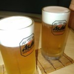 とんかつ　若葉 - 乾杯生ビール