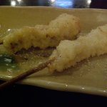 串カツ・もつ鍋・かすうどん しゃかりき432” - イカとタコのフリッタータ