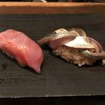 伊藤家のつぼ STAND SUSHI BAR - 金目鯛だったかな。コハダ。