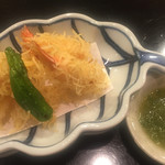 懐石料理 はし本 - 揚物：海老の養老揚げ
