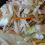 ra-membanri - 野菜豚骨ラーメン→野菜炒め