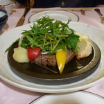 かえで庵 - 牛フィレ肉の陶板焼き