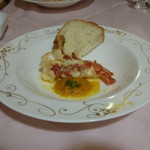 かえで庵 - オマール海老のソテー　魚介とサフランのソース