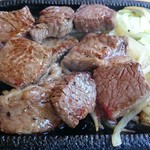 うめしま - 味処 うめしま 梅定食(サイコロステーキ150g)お肉のあっぷ＾＾♪ fromグリーンロール