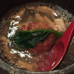 さ行 - 焼き胡麻豆腐  ポルチーニのあんでぐつぐつ。