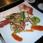 鉄板焼レストラン八景 - 伊勢海老半尾・鮮魚 の鉄板焼き