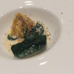 ユニッソン デ クール - ホタテとトリュフのファルス 栗かぼちゃのファゴティーニ