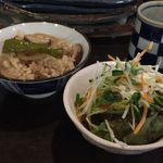 創菜ダイニング 裕庵 - サラダと炊き込みご飯