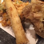 やたいち - 自家農園のスーパースウィートコーンと湯上り美人のかき揚げ