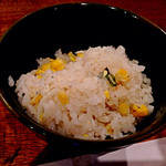 和だん  夢心邸 - ご飯物：とうもろこしの土鍋ご飯。