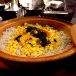 和だん  夢心邸 - ご飯物：とうもろこしの土鍋ご飯。