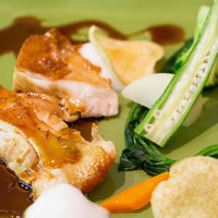 レストラン ヒロミチ - メインの肉は天草大王鶏のロースト。歯ごたえも味も良かった～