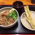 麺処 綿谷 - 牛肉ぶっかけ（ハーフ）_2016年6月