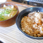 ろばたやき山ろく - 6月2回目：締めは炊き込み御飯とだご汁